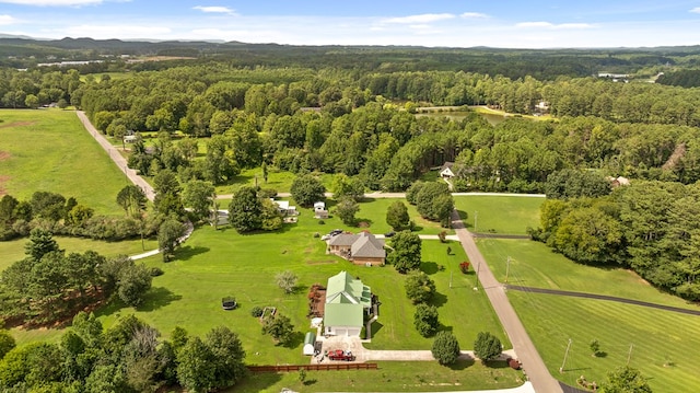 drone / aerial view featuring a rural view