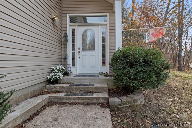 view of doorway to property