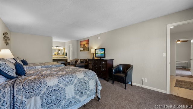 view of tiled bedroom