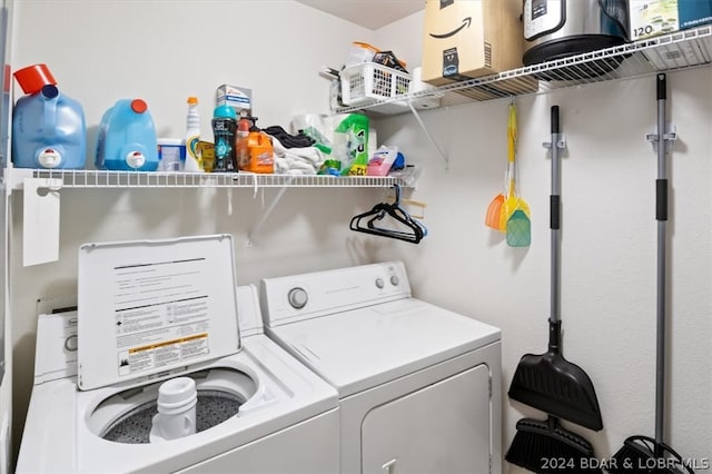 laundry area featuring independent washer and dryer