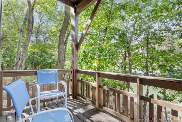 view of wooden deck