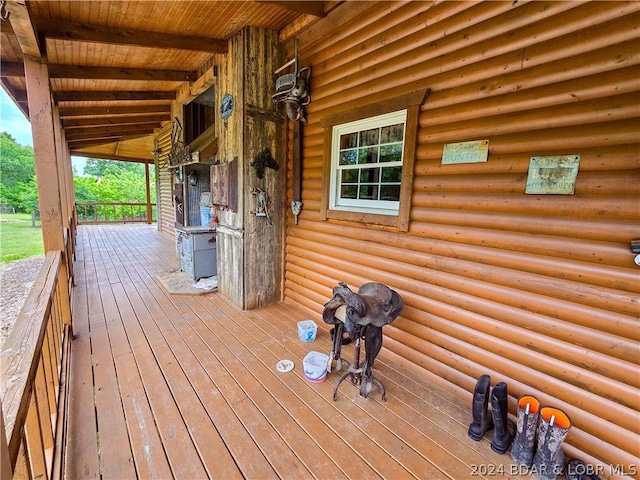 27271 Little Buffalo Rd, Stover, MO 65078 - view of wooden terrace