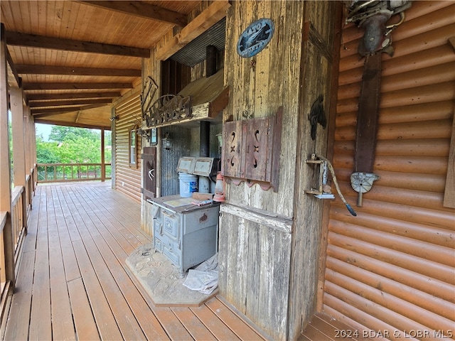 view of wooden terrace