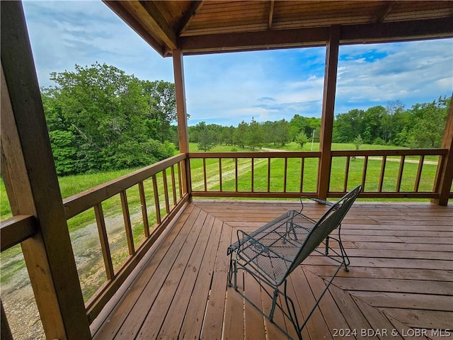 27271 Little Buffalo Rd, Stover, MO 65078 - wooden terrace featuring a yard