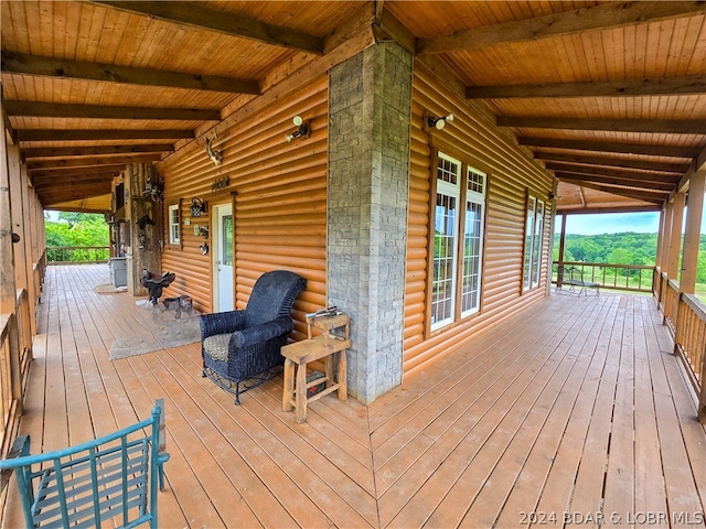 view of wooden terrace