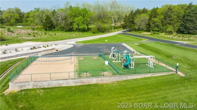 surrounding community featuring a playground