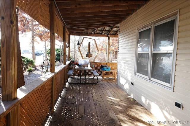 view of wooden deck