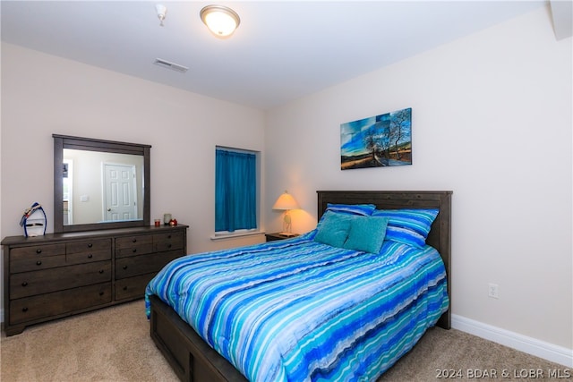 view of carpeted bedroom