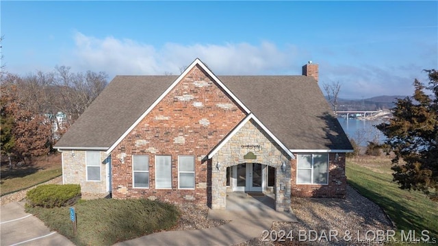 view of front of property with french doors