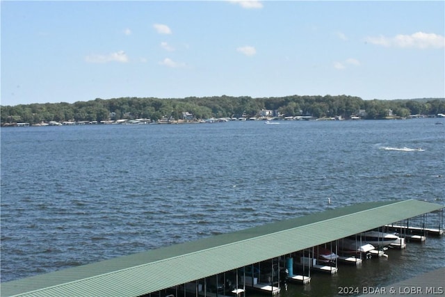 view of water feature featuring a boat dock