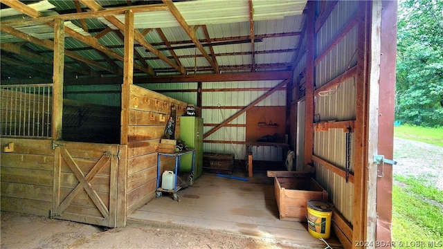 view of horse barn