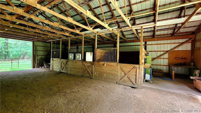 view of horse barn