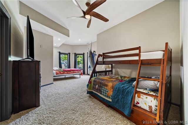 bedroom with carpet floors