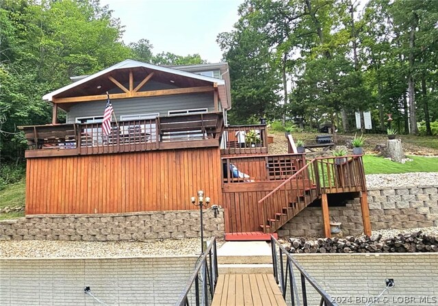 view of wooden deck