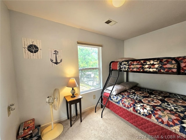 view of carpeted bedroom