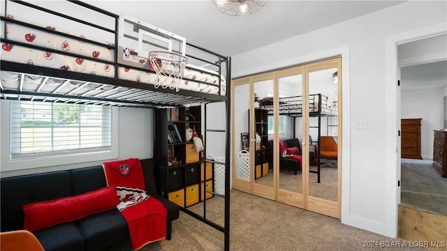 view of carpeted bedroom