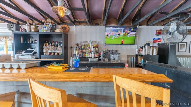 bar with beam ceiling