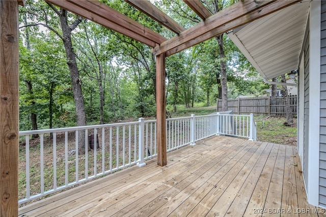 view of wooden terrace