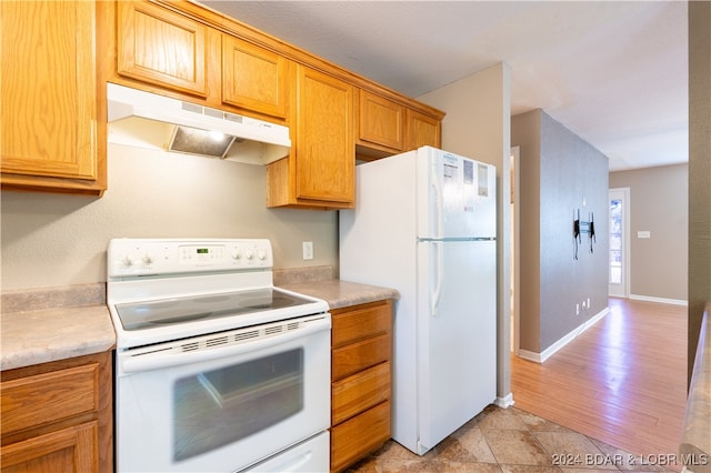 kitchen with white appliances