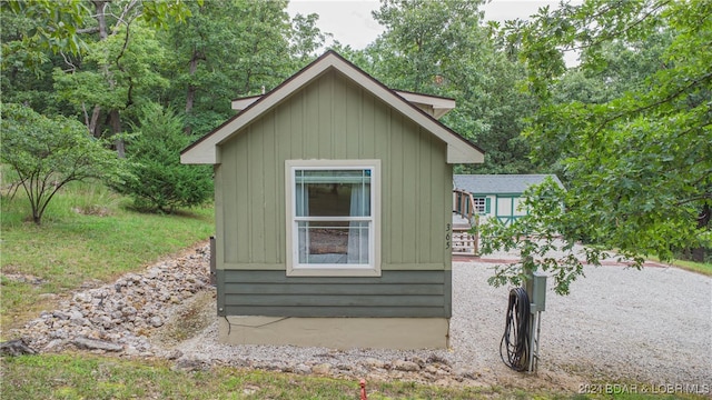 exterior space with an outdoor structure