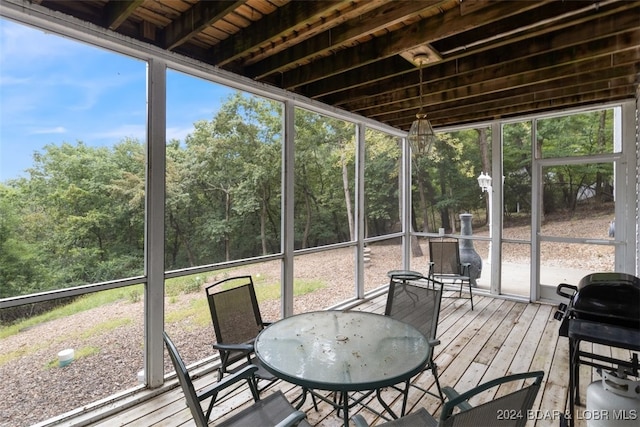 view of sunroom / solarium