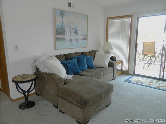 view of carpeted living room