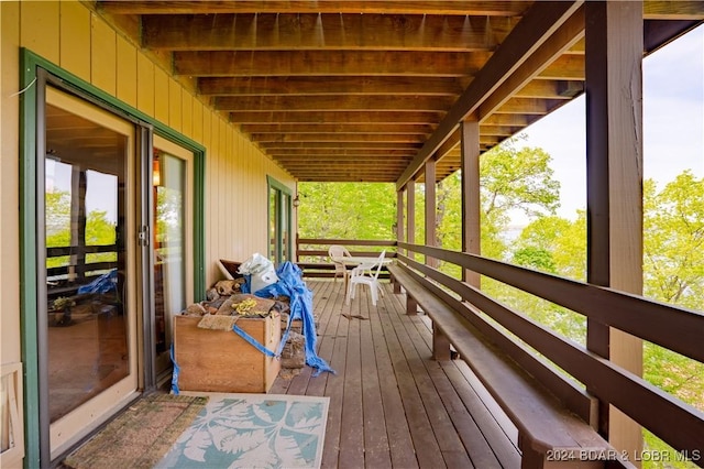 view of wooden terrace