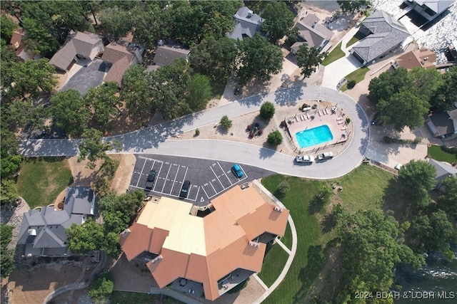 aerial view featuring a residential view