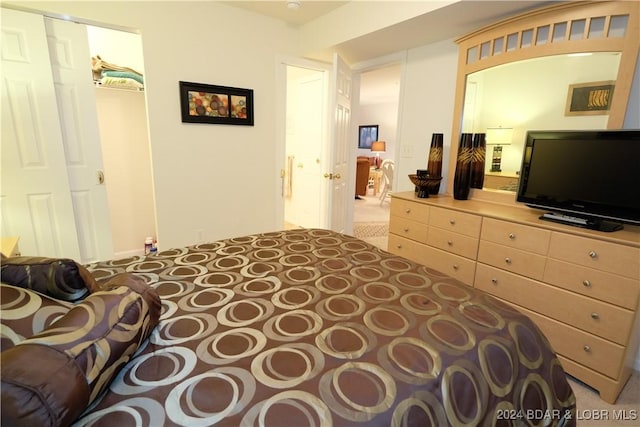 bedroom featuring tile patterned floors