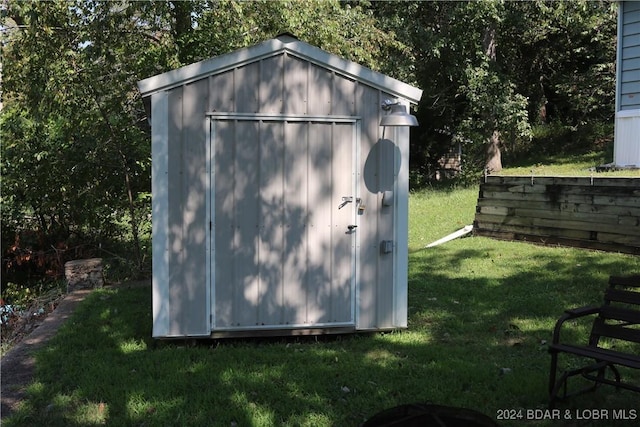 view of shed