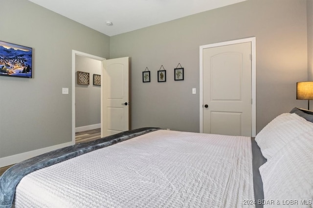 bedroom with baseboards