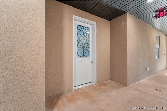 view of doorway to property