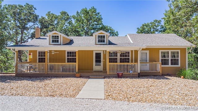 view of front of home with covered porch