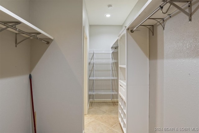 view of walk in closet