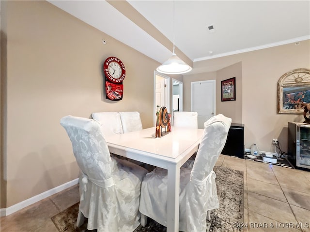 view of tiled dining room