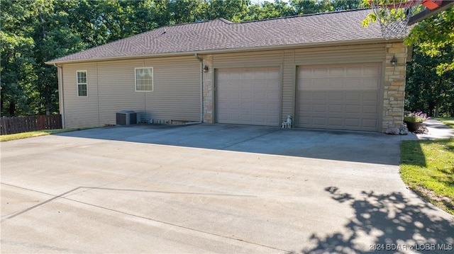 garage featuring cooling unit