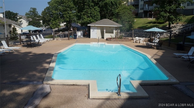 view of pool with a patio