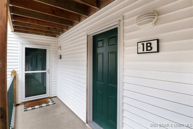 view of doorway to property