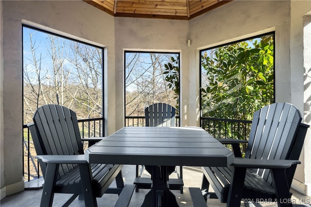 sunroom with plenty of natural light