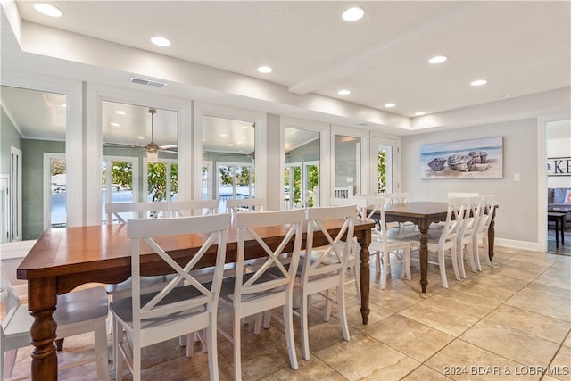 dining room with french doors