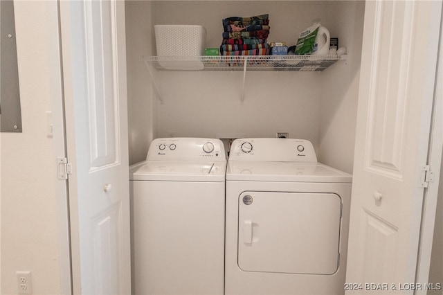 laundry area featuring washer and dryer