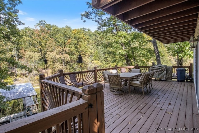 view of wooden deck