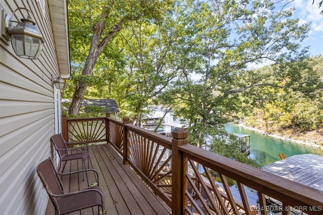 view of wooden deck