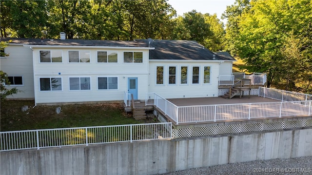 exterior space with a deck