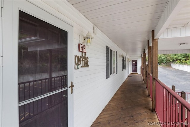 exterior space with covered porch