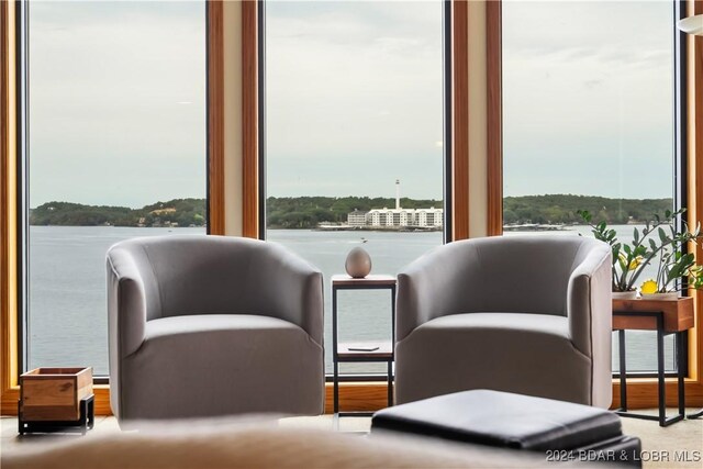 701 Cedar Rd Unit 1B, Lake Ozark, MO 65049 - sitting room with a water view