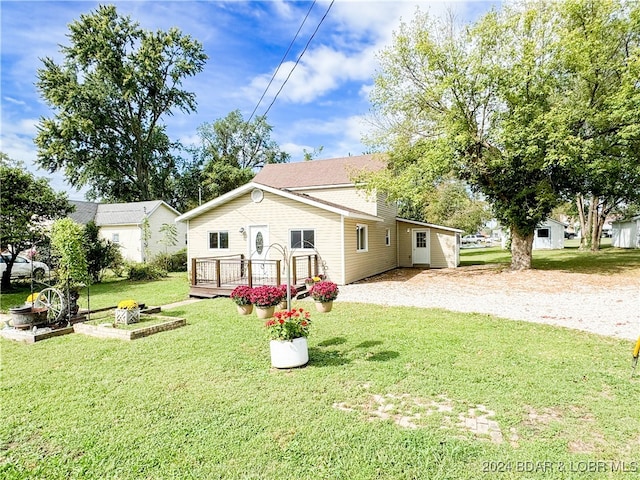 exterior space with a deck