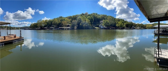 1735 Lick Creek Rd, Edwards, MO 65326 - dock area with a water view
