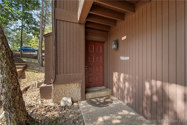 view of doorway to property