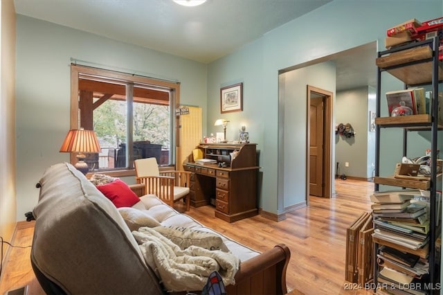 interior space featuring light wood-type flooring